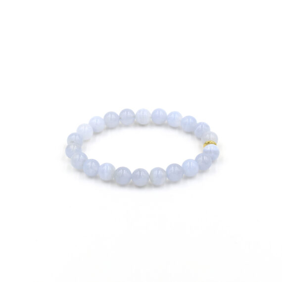 Blue Lace Agate Bracelet - 8 mm