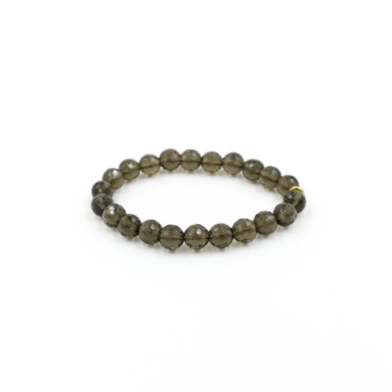 Faceted Smokey Quartz Bracelet - 8 mm