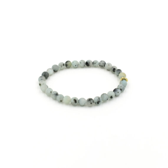 Matte Lotus Jasper Bracelet - 6 mm