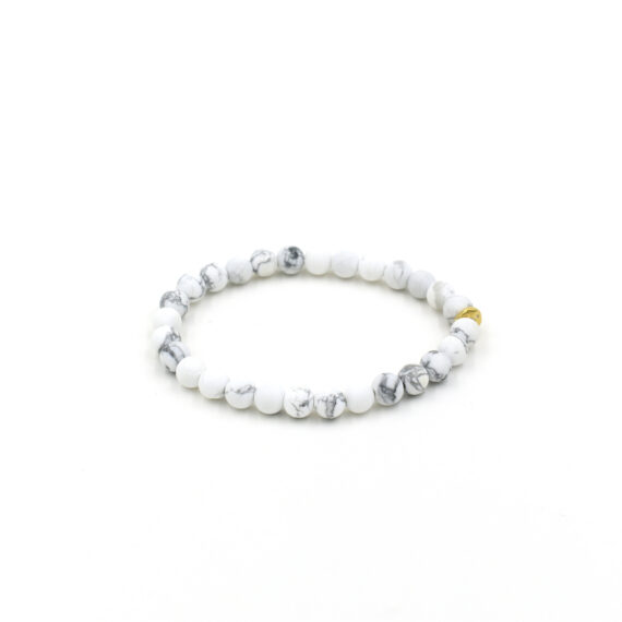 Matte Howlite Bracelet - 6 mm