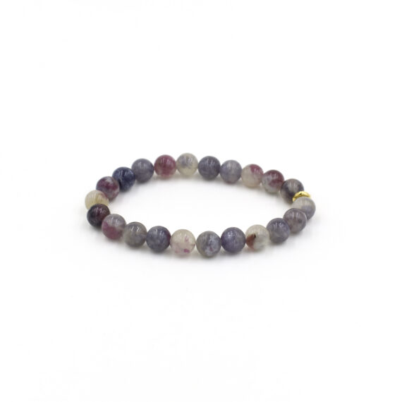 Cherry Tourmaline in Lepidolite Bracelet - 8 mm